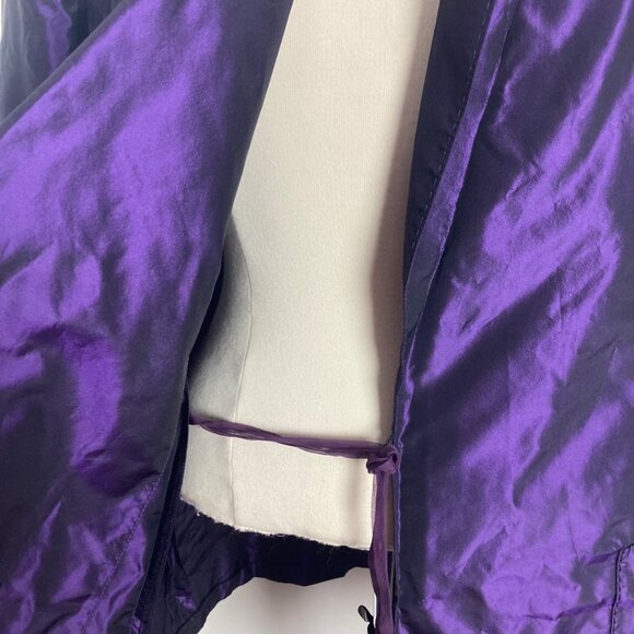 Vintage Gianfranco Ferre Purple Silk Blazer Jacket 50 it 14 US Made In Italy NEW - Picture 7 of 13